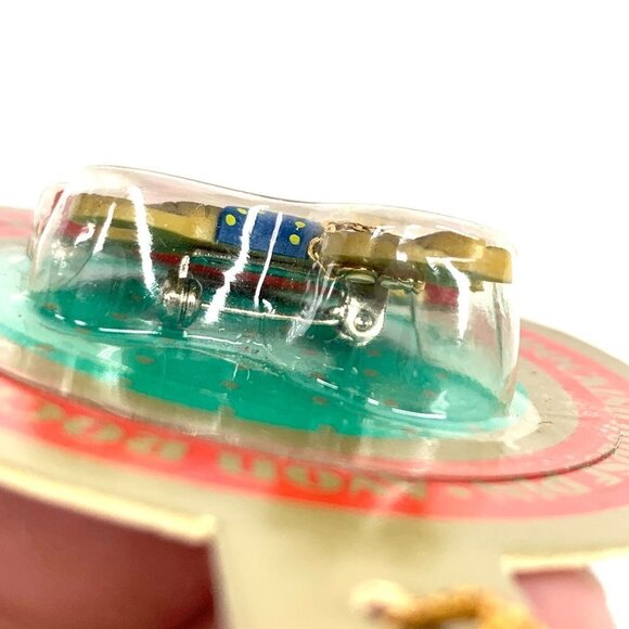 Vintage Avon Pin Rocking Horse In Christmas Ornament Box 1985 Old Stock - Picture 4 of 6